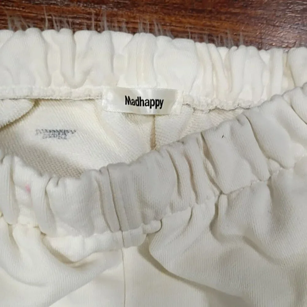 Madhappy Off White Sweatpants XS With Colorful Logo Elastic Waistband - Picture 3 of 10